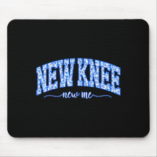 Blumiges blaues Toile neues Knie neues Ich Knieope Mousepad