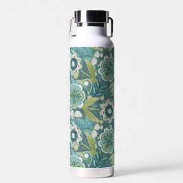 Blumiges Boho-Botanikmuster Trinkflasche