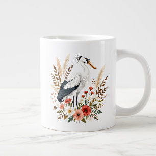 Blumiges Cottagecore-Bauernhaus-Schuhschnabel Jumbo-Tasse
