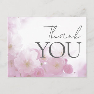 Blumiges Danke Elegant Modern Schlicht Modern Postkarte
