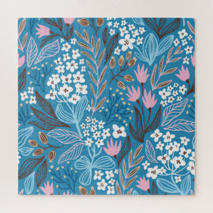 Blumiges Ditzy: Vintage Frühlingsdesign. Puzzle