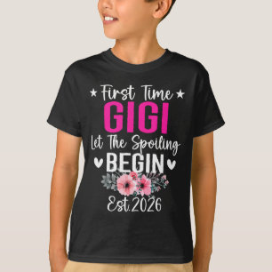 Blumiges erstes Mal Gigi-Shirt, lass die Verwöhnun T-Shirt