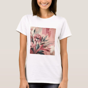 Blumiges farbenfrohes Damen-T-Shirt T-Shirt