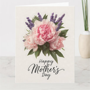 Blumiges "Frohes Muttertag" Grußwort Karte