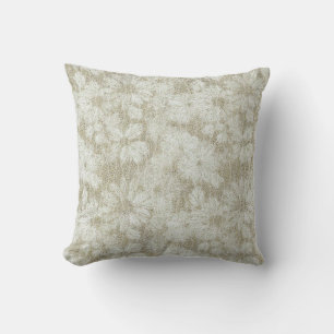 Blumiges Gänseblümchen samtige Creme-Textur Kissen