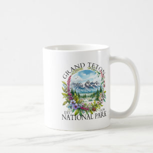 Blumiges Grand Teton Nationalpark Wandern Camping Kaffeetasse