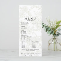 Blumiges Hochzeitsmenü
