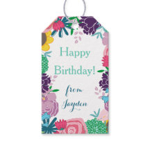 Blumiges individuelles Foto-Geburtstagsgeschenk-Ta