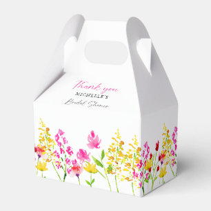 Blumiges individuelles Wildblumen-Hochzeitsdusche- Geschenkschachtel