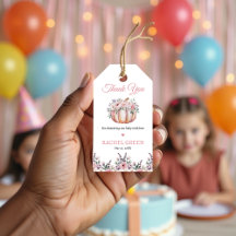 Blumiges kleines Kürbis-Baby-Partygeschenk