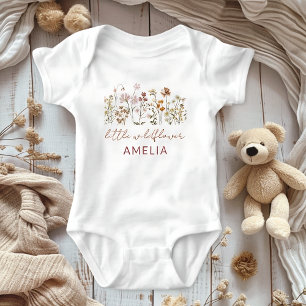 Blumiges Kleines Wildblumen Baby Strampler