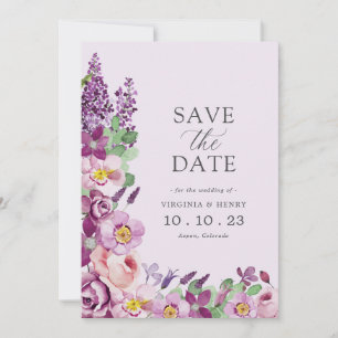 Blumiges Lavendel Save The Date