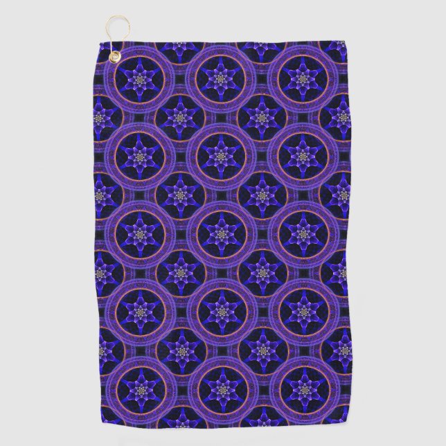 Blumiges modernes Boho-elegantes abstraktes Muster Golfhandtuch (Vorderseite)
