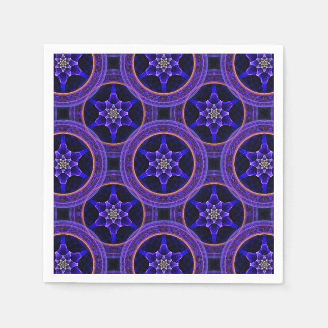 Blumiges modernes Boho-elegantes abstraktes Muster Serviette (Vorderseite)