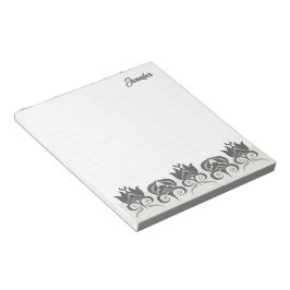 Blumiges modernes elegantes erdhaftes CC1290 linie Notizblock