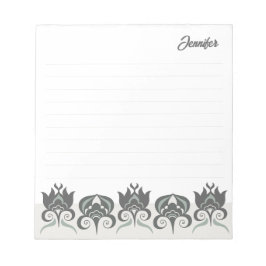 Blumiges modernes elegantes erdhaftes CC1290 linie Notizblock