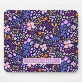 Blumiges Modernes Wildblumen Girly Elegantes Styli Mousepad