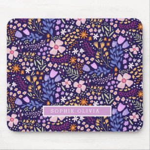 Blumiges Modernes Wildblumen Girly Elegantes Styli Mousepad