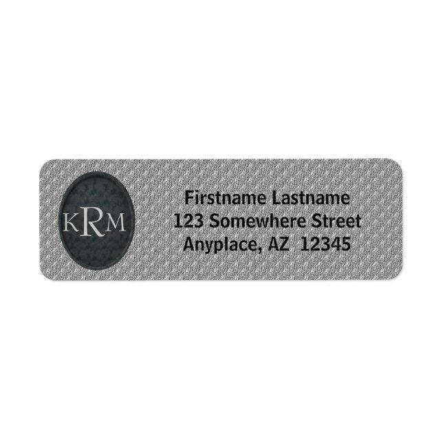 Blumiges Monogramm Ihrer Anfangsbuchstaben Rücksen (Vorne)