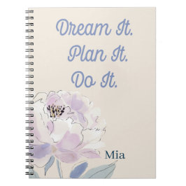 Blumiges Monogramm Notizblock