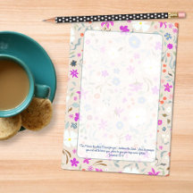 Blumiges Muster Handillustrierte Schriftstelle