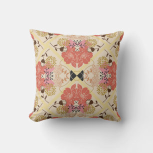 Blumiges nahtloses Vintage-Musterdesign. Kissen