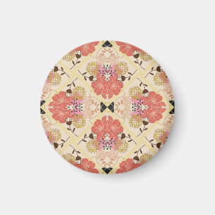 Blumiges nahtloses Vintage-Musterdesign. Magnet
