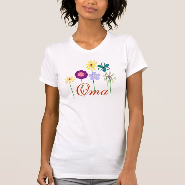 Blumiges Oma Shirt (Vorderseite)