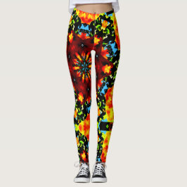 Blumiges Orange Leggings