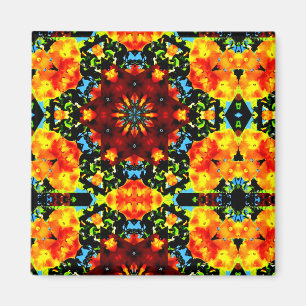 Blumiges Orange Magnet