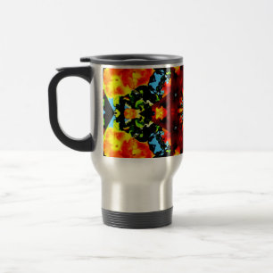 Blumiges Orange Reisebecher