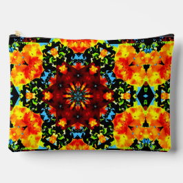 Blumiges Orange Zubehörtasche