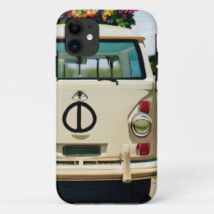 Blumiges Retro-Hippie-Van-Retroreise-Vintage-Art Case-Mate iPhone Hülle