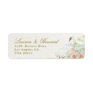 Blumiges romantisches Schwan-Chic-Hochzeits Absend