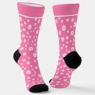 Blumiges Rosa Socken