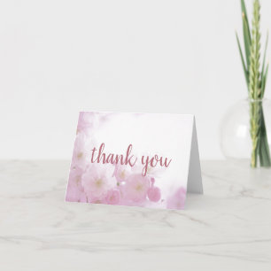 Blumiges Roségold Elegantes Modernes Einfach Moder Dankeskarte