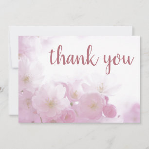 Blumiges Roségold Elegantes Modernes Einfach Moder Dankeskarte