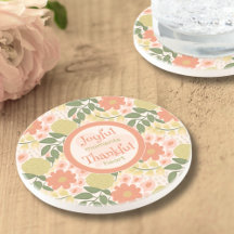 Blumiges Untersetzer-Set – Dankbarkeitsinspirierte