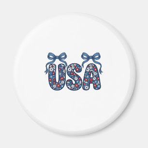 Blumiges USA-Band patriotisches Vektordesign_1 Magnet