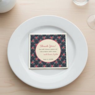 Blumiges Vintage Danke Serviette