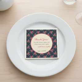 Blumiges Vintage Dankeschön Serviette