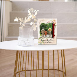 Blumiges Vintage-Design mit Zitat Benutzerdefinier Fotoblock