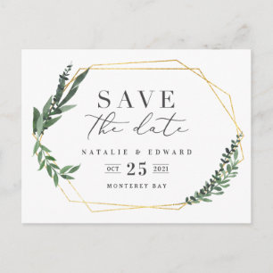 blumiges Wasserfarben-Floralmotiv Save-the-Date Ankündigungspostkarte