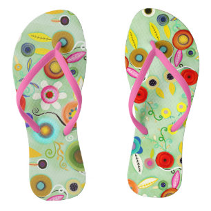 Blumiges Wunder Paar Flip Flops