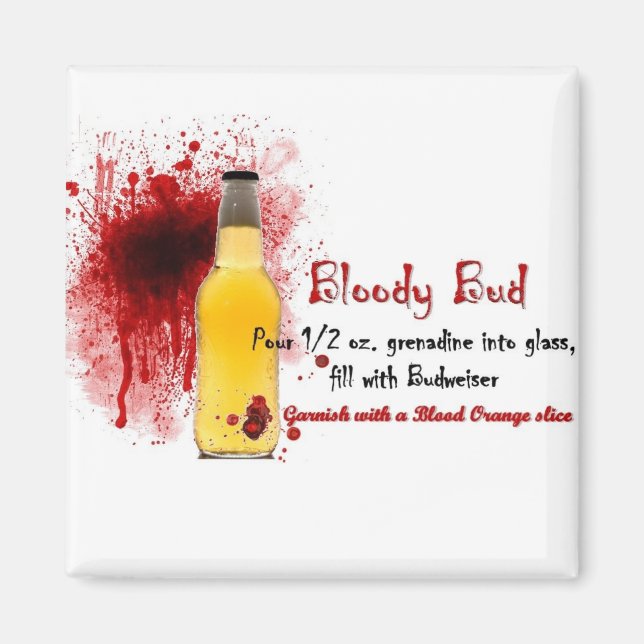 Bluody Bud Drink Rezept Magnet (Vorne)