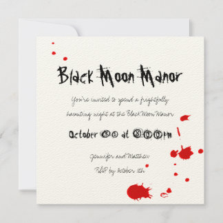 Bluody Devil Halloween Einladung auf Creme