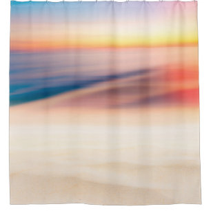 Blur tropischer Sonnenuntergang Strand mit sehr vi Duschvorhang