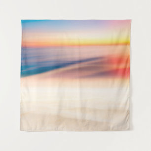 Blur tropischer Sonnenuntergang Strand mit sehr vi Wandteppich