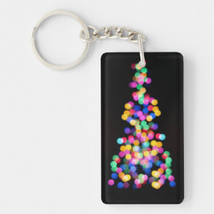 Blurende Weihnachtsbeleuchtung Schlüsselanhänger