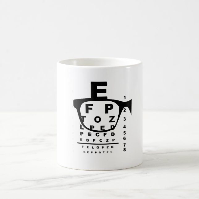 Blurr Eye Test Chart Kaffeetasse (Mittel)